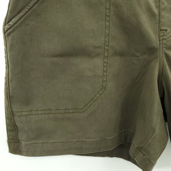 Spanx Pull On Stretch Twill Midi Shorts XL Pine Green - Picture 7 of 16